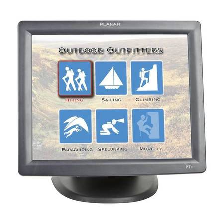 PLANAR PT1700MX 17in. 800:1 5ms USB Touchscreen LCD Monitor, w/Speakers (Blk) 997-4158-01